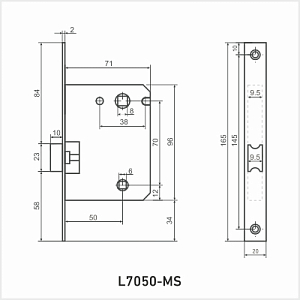 Аллюр  Защёлка АРТ L7050-MS AC (ст.медь) магнитная #235173